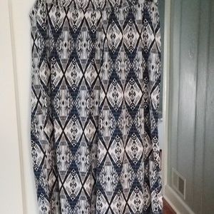 Capri wide leg dress pants